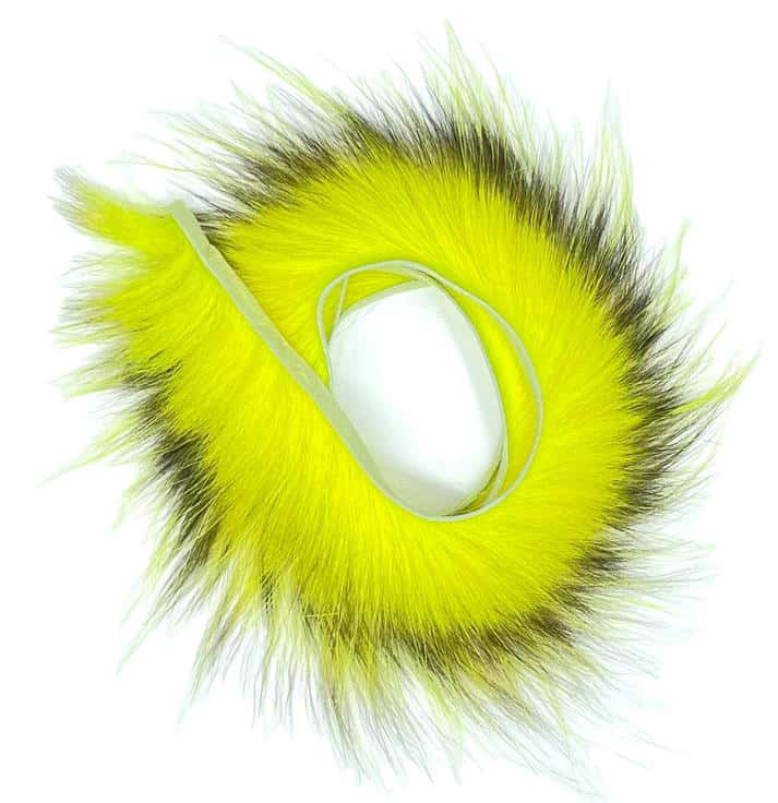 aqua flies american opossum zonker strips chartreuse