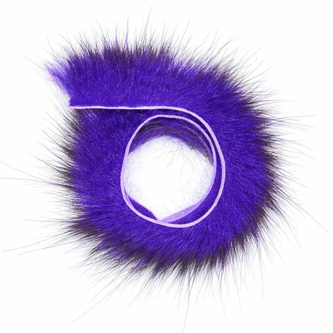 aqua flies american opossum zonker strips purple