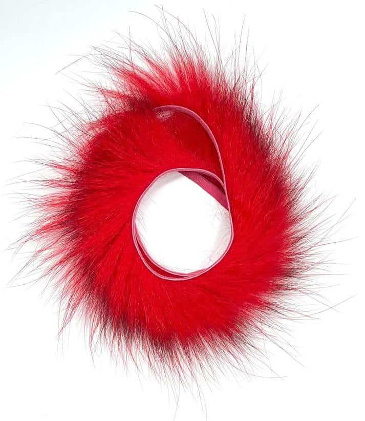 aqua flies american opossum zonker strips red