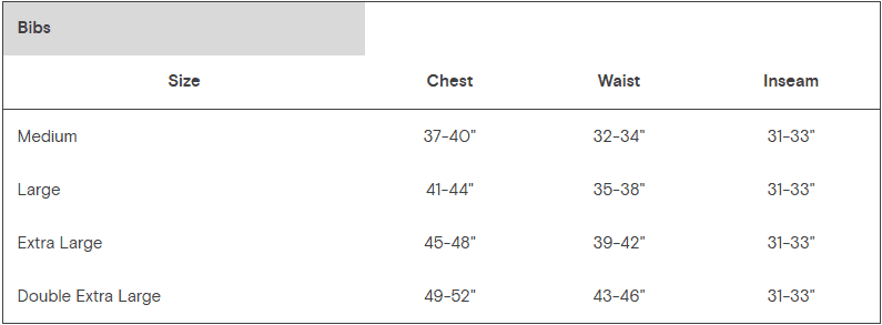 skwala rs bib size guide