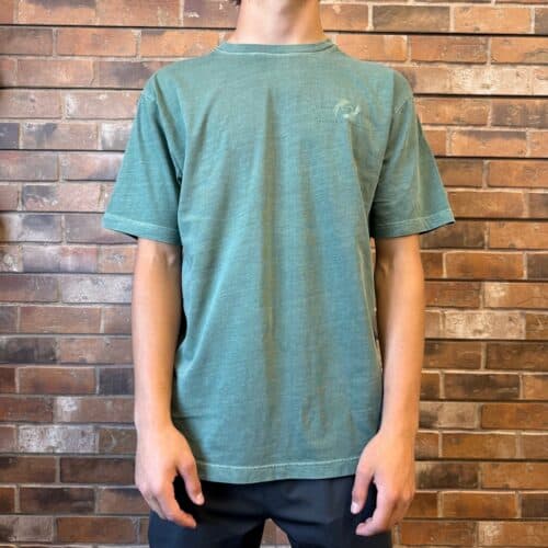 slide inn logo dark spruce tee front