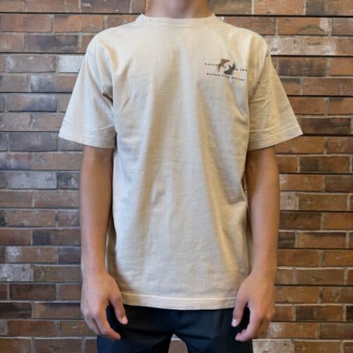 slide inn logo plaster tan tee back
