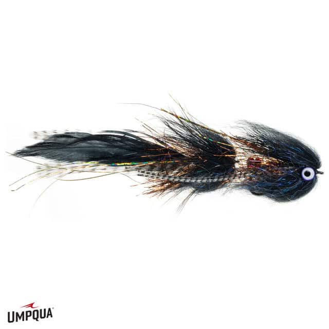 hursts mini thrasher black for fly fishing