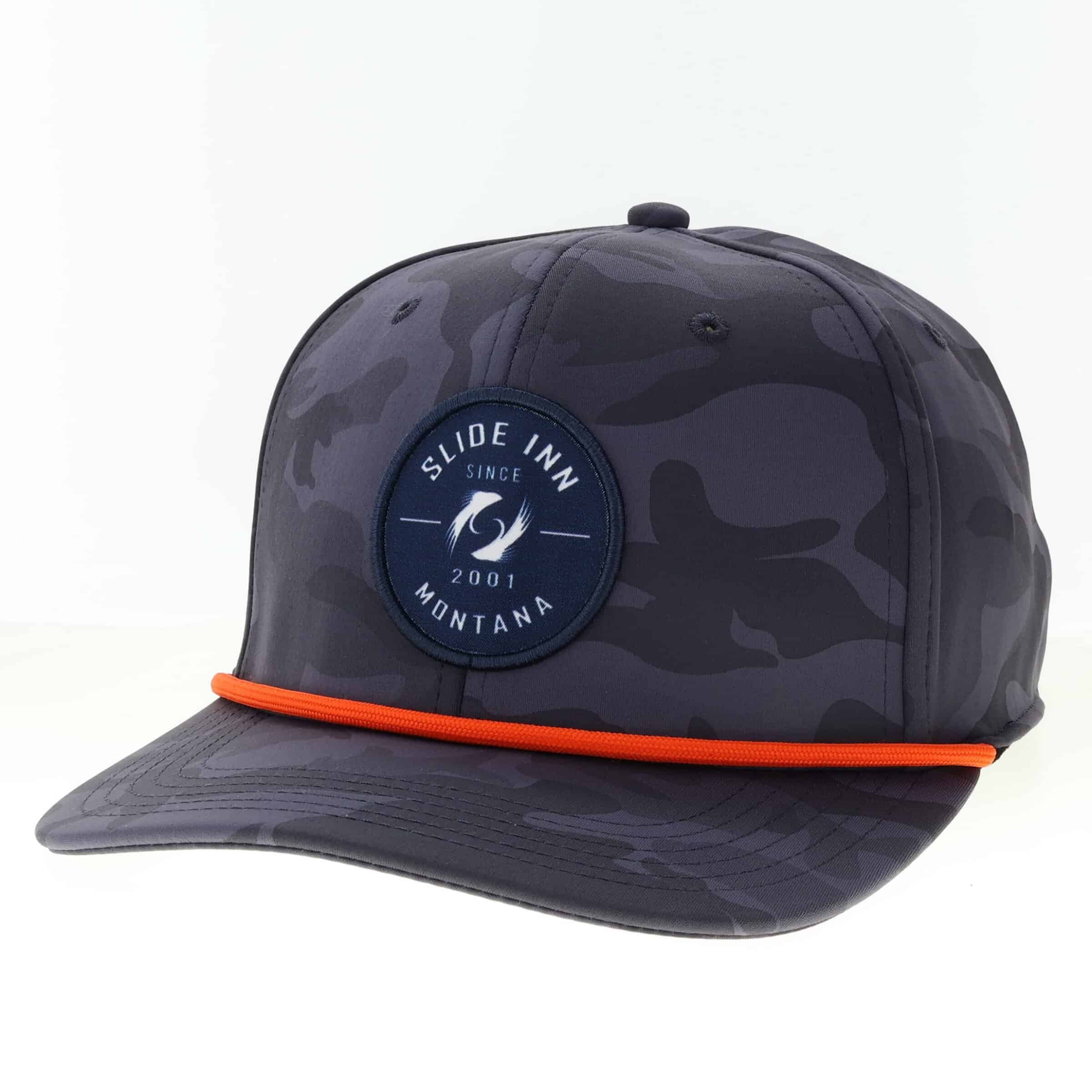 slide inn back nine hat midnight camo