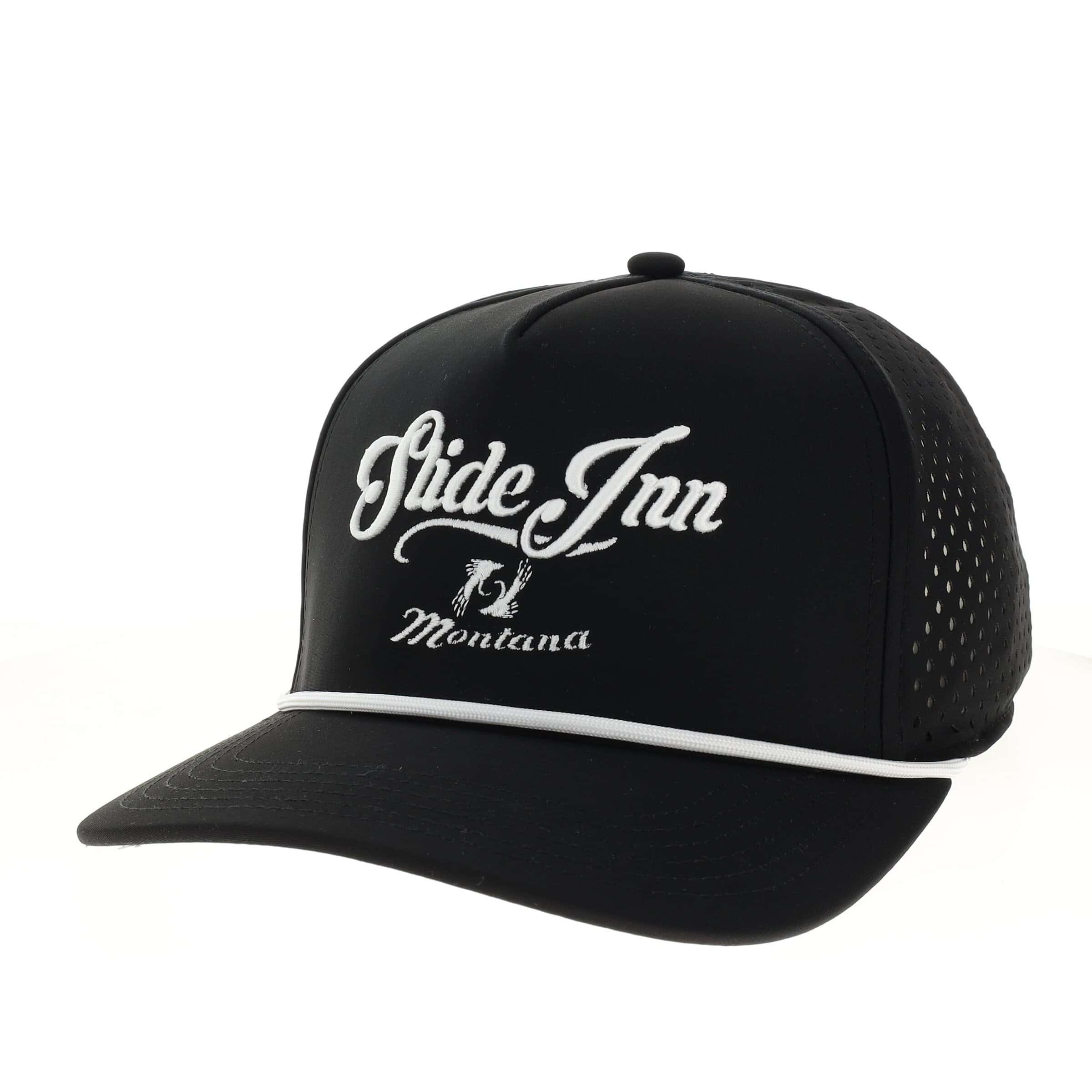 slide inn cut above hat black