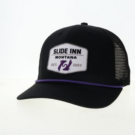 slide inn mps hat black purple